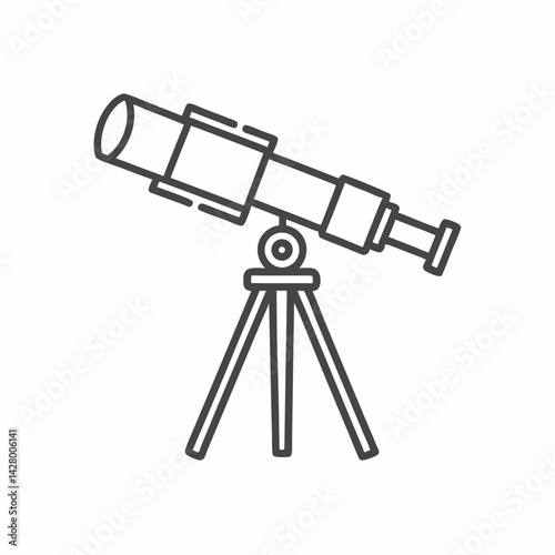 A sleek, modern telescope on a tripod, ideal for stargazing and exploring the cosmos.