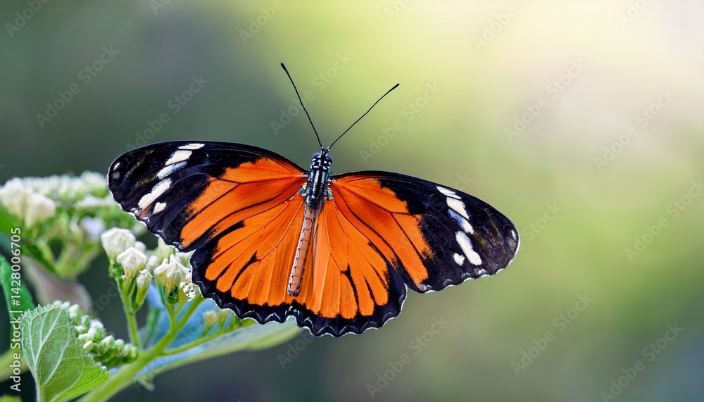 Naklejka premium butterfly on a flower