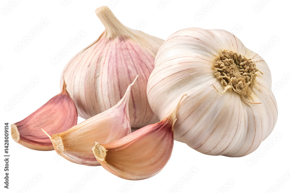 Obraz premium garlic on white background