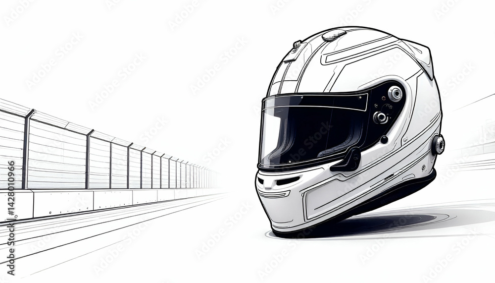 Naklejka premium Motorcycle helmet