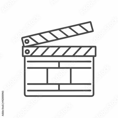 A classic film clapperboard, symbolizing filmmaking and creativity.