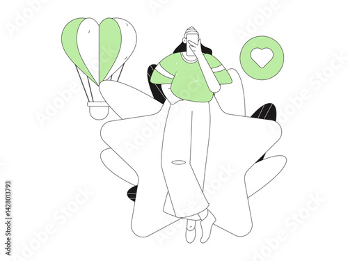 3.12 International Women's Day professional women flat character vector concept operation hand drawn illustration
