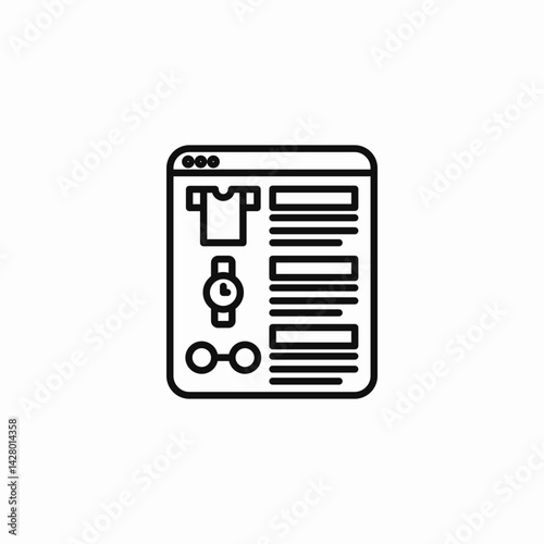 clothing list icon sign vector
