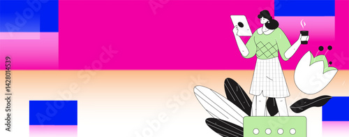 3.12 International Women's Day professional women flat character vector concept operation hand drawn illustration
