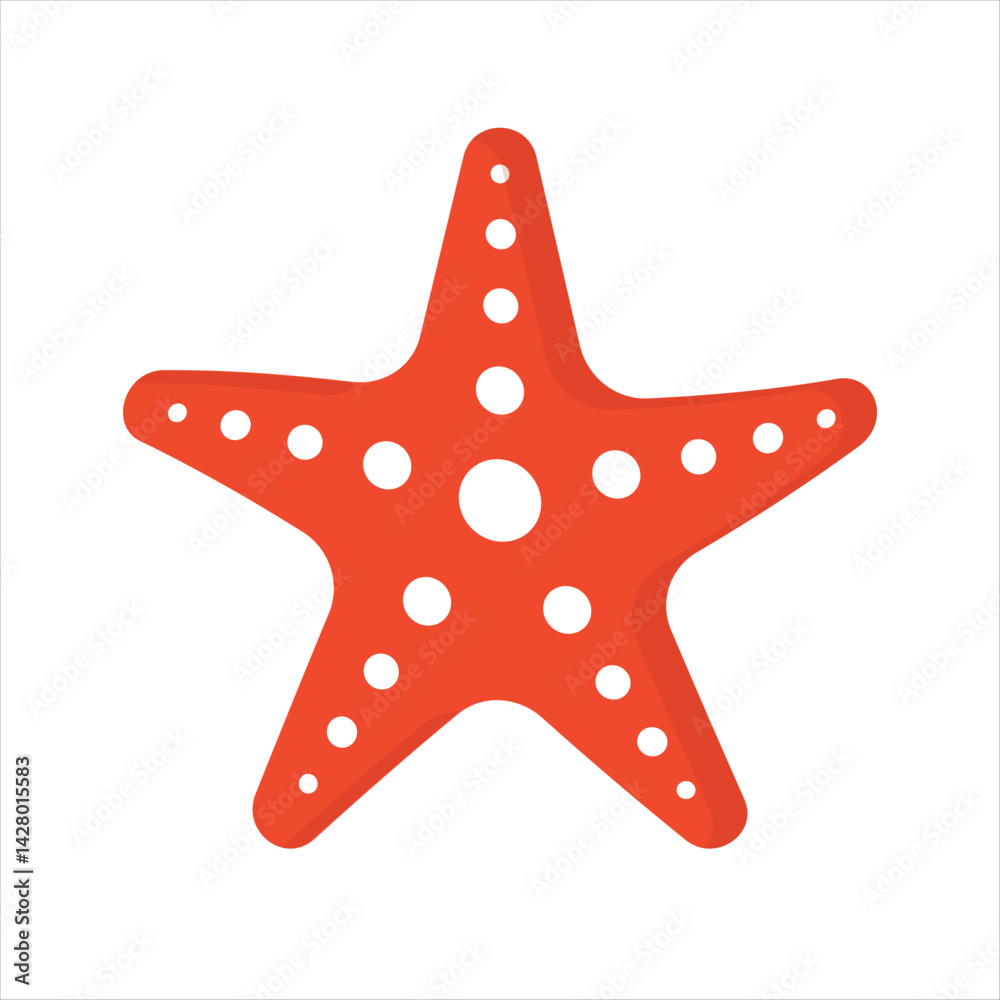 Starfish icon vector silhouette for starfish logo illustration. Simple design for starfish icon illustration or starfish logo concept.