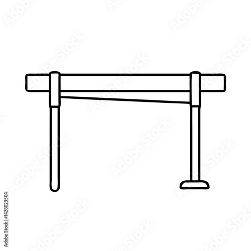 ballet barre icon, ballet barre line art - simple line art of ballet barre, perfect for ballet barre logos and icons