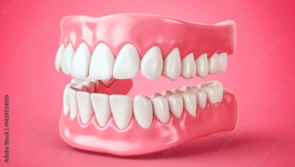 Obraz premium Detailed schematic illustration of a jaw cross-section featuring a dental implant, created using generative AI
