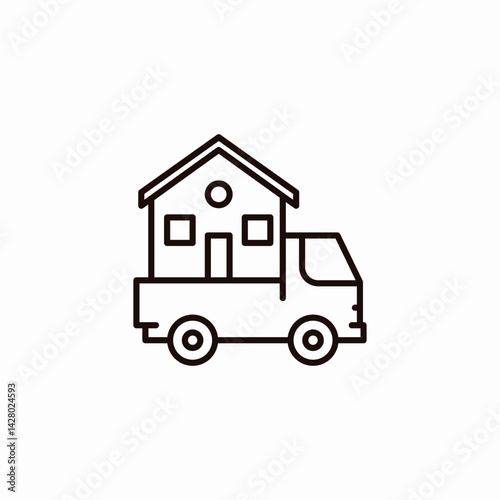 moving house icon sign vector