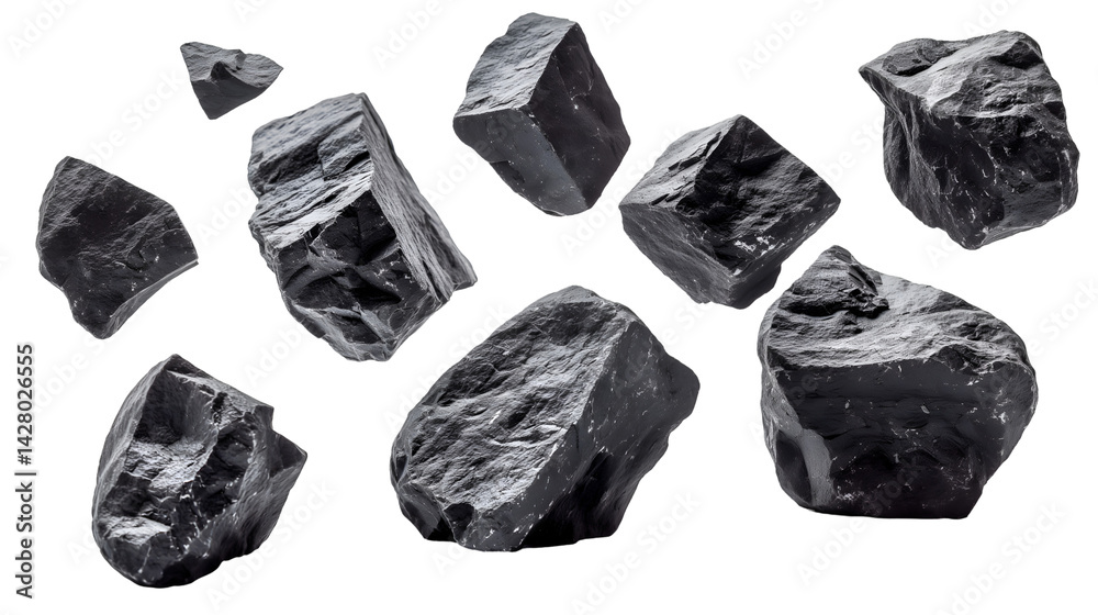 Naklejka premium Falling Grey Stones Minimalist Natural Rock Texture.