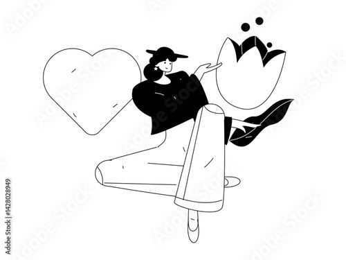 3.12 International Women's Day professional women flat character vector concept operation hand drawn illustration
