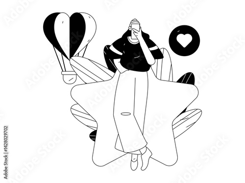 3.12 International Women's Day professional women flat character vector concept operation hand drawn illustration
