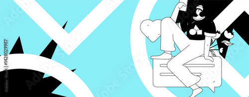 3.12 International Women's Day professional women flat character vector concept operation hand drawn illustration
