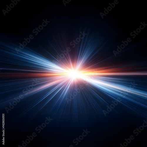 Abstract Light Rays Burst Explosion Background