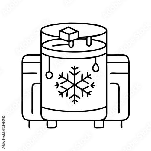 cryogenic storage icon, cryogenic storage line art - simple line art of cryogenic storage, perfect for cryogenic storage logos and icons