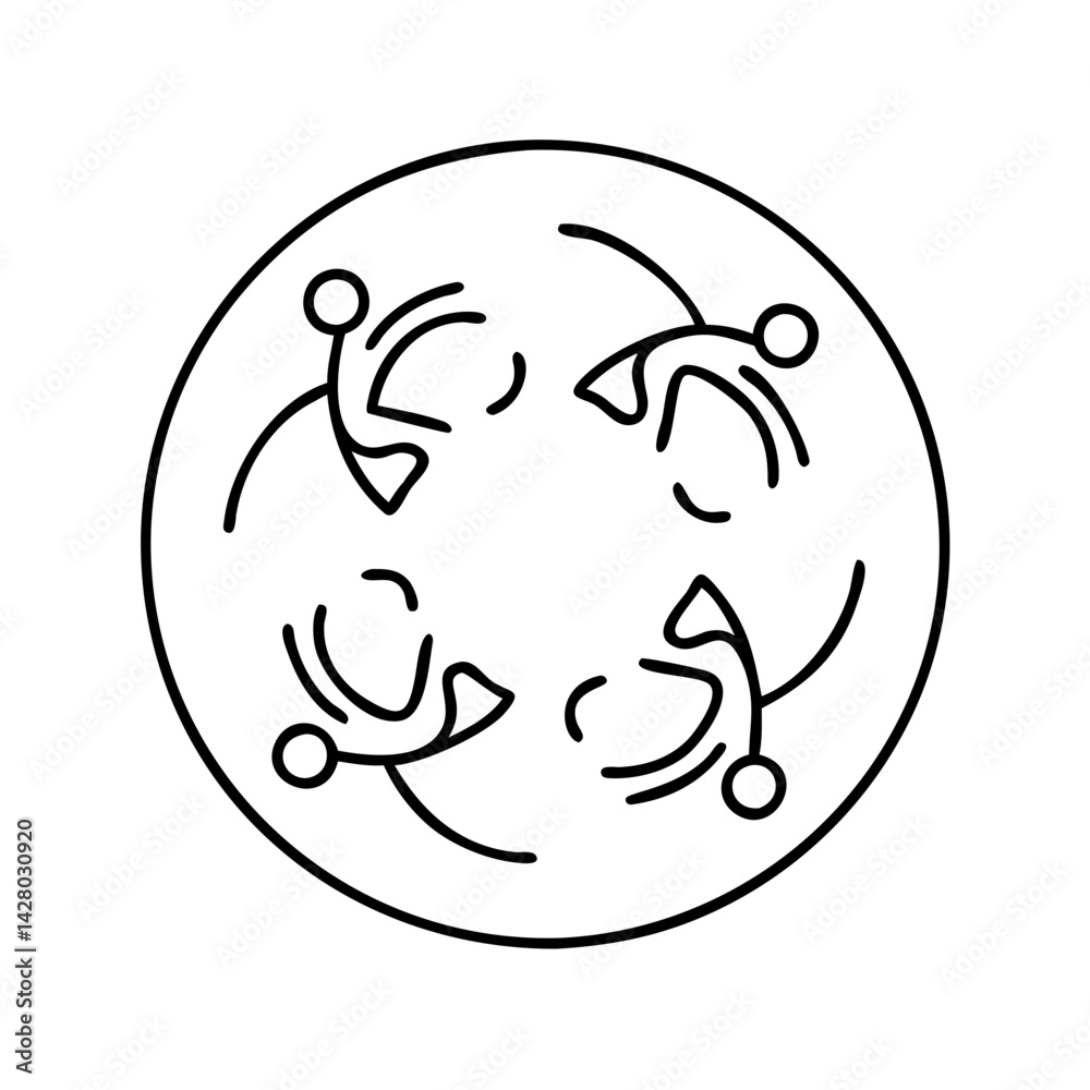 dance circle icon, dance circle line art - simple line art of dance circle, perfect for dance circle logos and icons dance circle icon, dance circle line art - simple line art of dance circle, perfect for dance circle logos and icons
