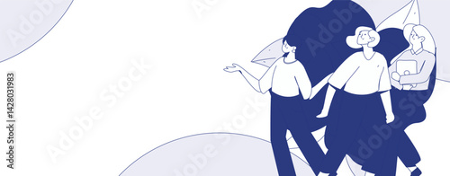 3.12 International Women's Day professional women flat character vector concept operation hand drawn illustration
