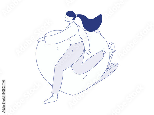 3.12 International Women's Day professional women flat character vector concept operation hand drawn illustration

