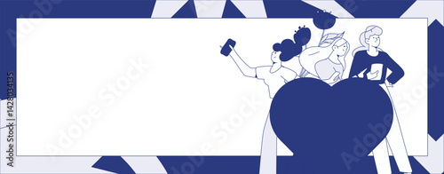 3.12 International Women's Day professional women flat character vector concept operation hand drawn illustration
