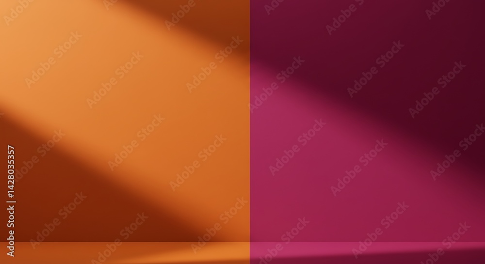 Abstract Bi-Colored Wall with Dynamic Lighting Abstract Bi-Colored Wall with Dynamic Lighting