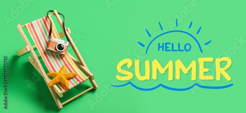 Small deck chair with toy p...