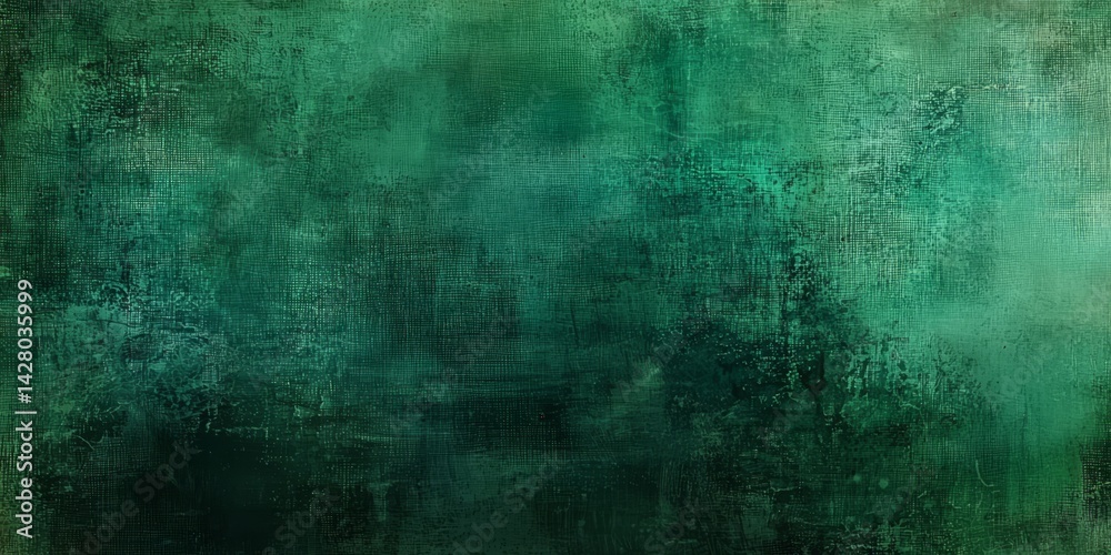 Fototapeta premium Subtle Grain Textured Dark Green Painting Background
