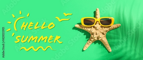 Starfish with sunglasses on...