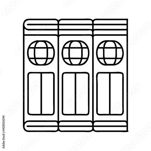encyclopedia set icon, encyclopedia set line art - simple line art of encyclopedia set, perfect for encyclopedia set logos and icons