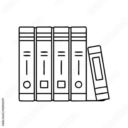 encyclopedia set icon, encyclopedia set line art - simple line art of encyclopedia set, perfect for encyclopedia set logos and icons