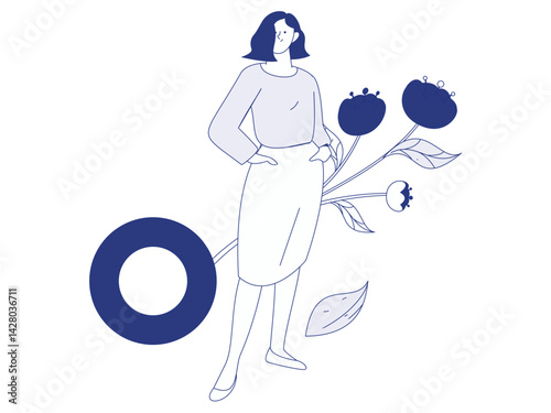3.12 International Women's Day professional women flat character vector concept operation hand drawn illustration

