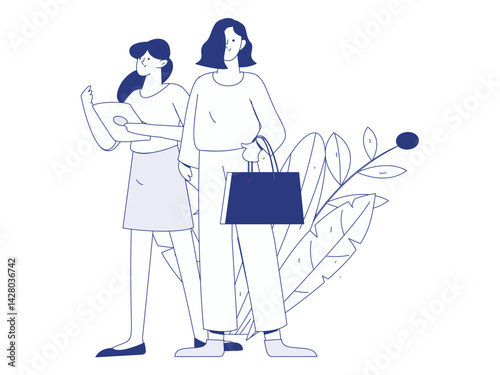 3.12 International Women's Day professional women flat character vector concept operation hand drawn illustration
