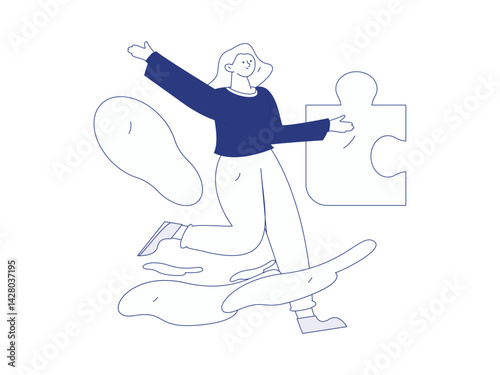 3.12 International Women's Day professional women flat character vector concept operation hand drawn illustration
