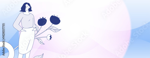 3.12 International Women's Day professional women flat character vector concept operation hand drawn illustration

