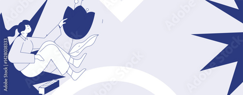 3.12 International Women's Day professional women flat character vector concept operation hand drawn illustration
