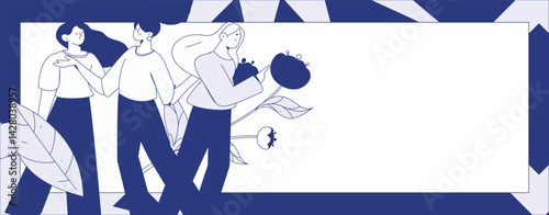 3.12 International Women's Day professional women flat character vector concept operation hand drawn illustration
