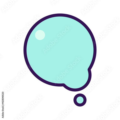 thought bubble with dot