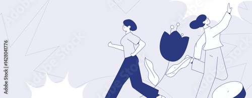 3.12 International Women's Day professional women flat character vector concept operation hand drawn illustration
