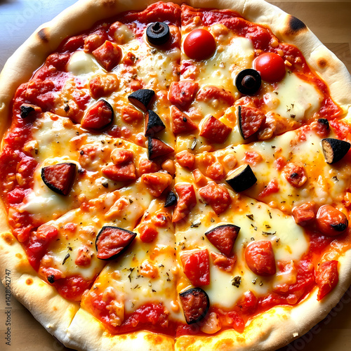pizza with salami