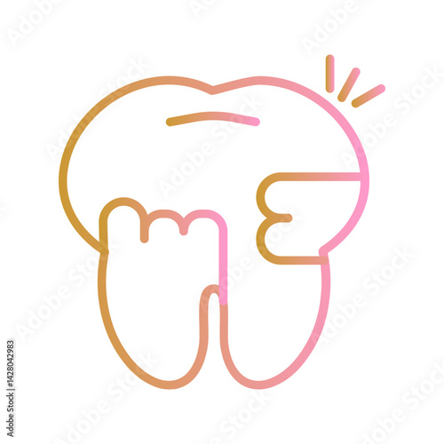 Toothache And Plaque Icon Design