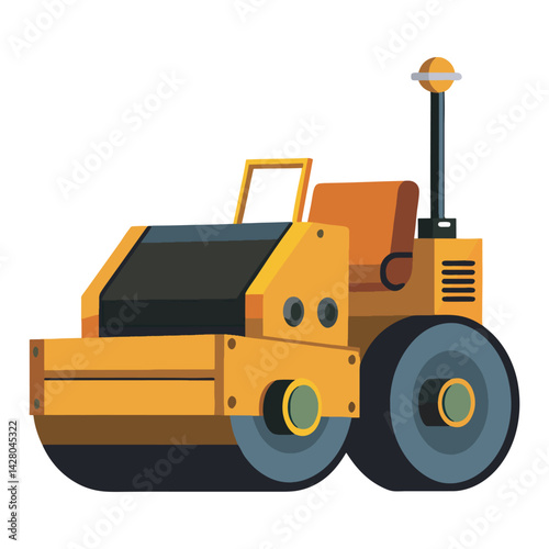 Compactor and Roller vector style illustration art.