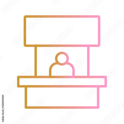 Podcast Recording Booth Icon Design