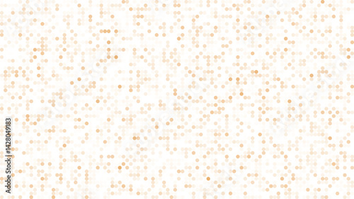 Geometric pattern with gold and white circle shapes creating an elegant abstract background. Vector illustration.