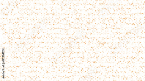 Geometric pattern with gold and white hexagon shapes creating an elegant abstract background. Vector illustration.