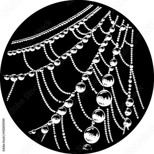A spider web with few droplets of water on it