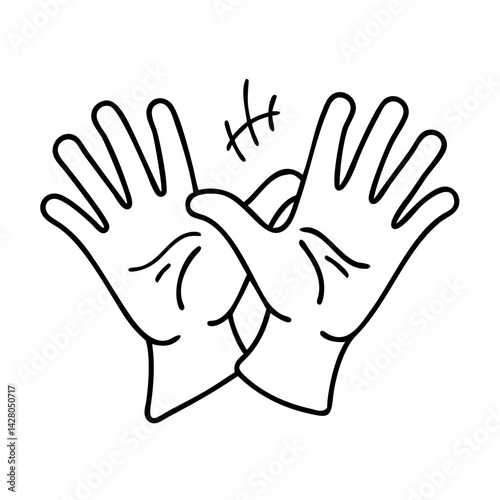 jazz hands icon, jazz hands line art - simple line art of jazz hands, perfect for jazz hands logos and icons