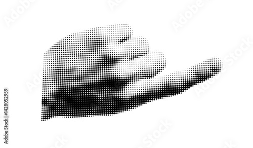 A finger pointing forward in a pop art collage. Symbol of leadership, direction, and modern digital gesture.