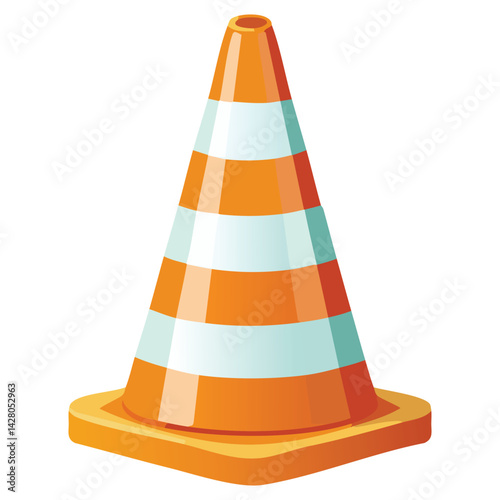 Road Construction Safety with Traffic Cones
