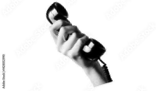 Vintage phone call collage with retro handset. Symbol of communication, support, and nostalgic contact.