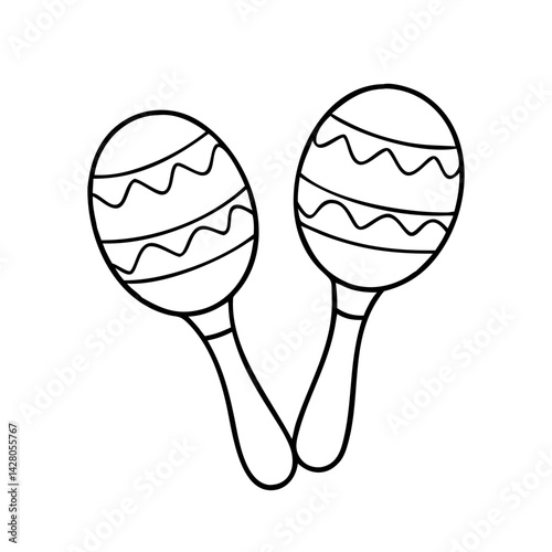 maracas icon, maracas line art - simple line art of maracas, perfect for maracas logos and icons