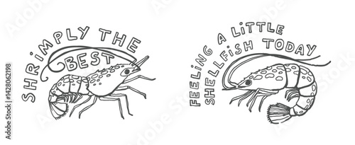 Fisherman aesthetic line art, hand drawn maritime doodles, nautical outline illustrations