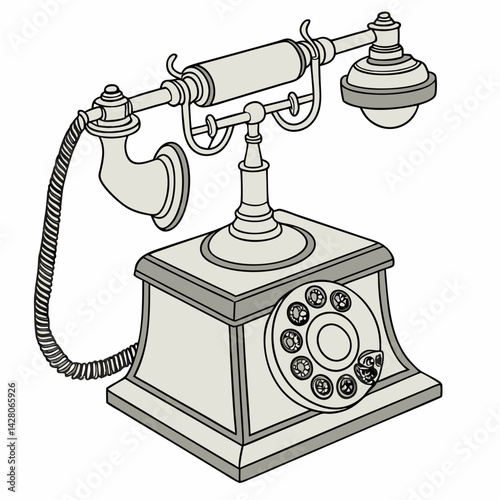 An old fashioned Lan line phone